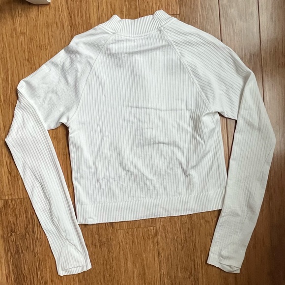 Lululemon Rest Less Cropped Half Zip White Size 4 (1127) - Picture 5 of 6